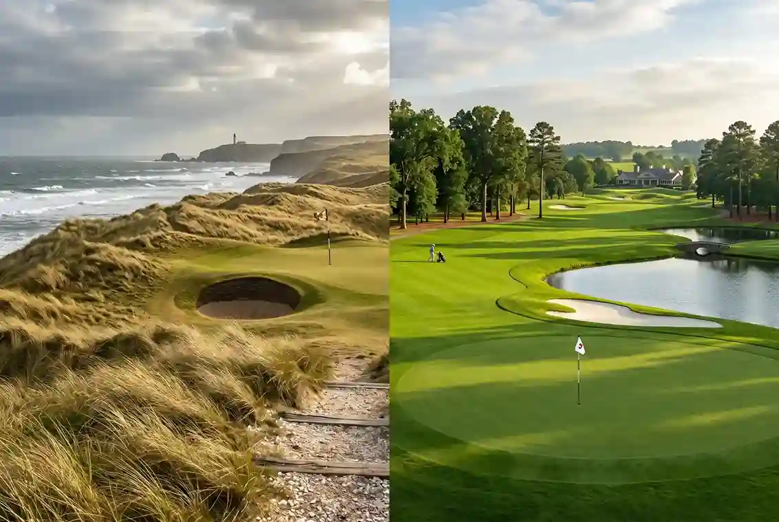 Course Fit Analyse für Golfwetten mit Links und Parkland Platzvergleich