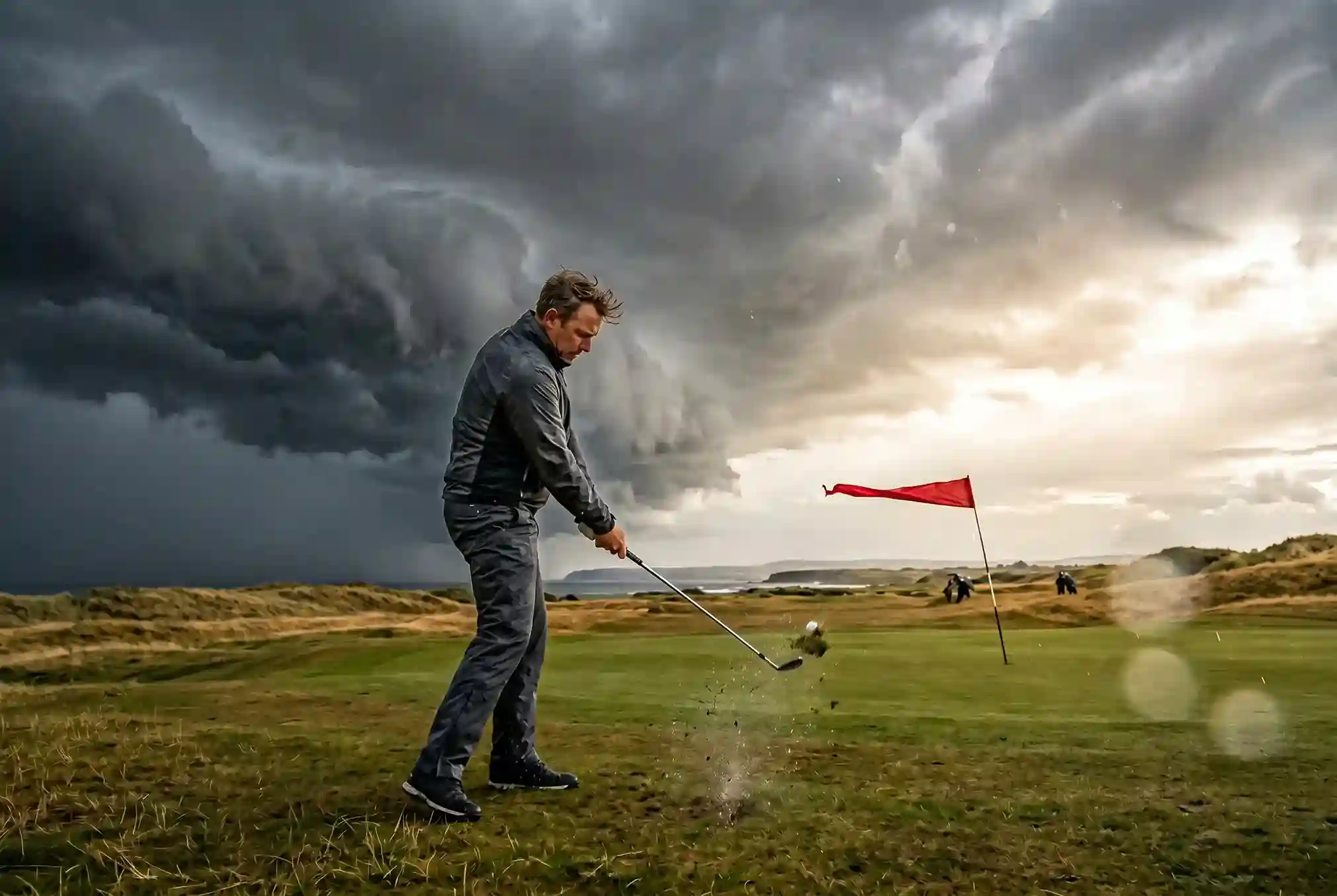 Wettereinfluss auf Golfwetten mit Wind und Regen beim Turnier